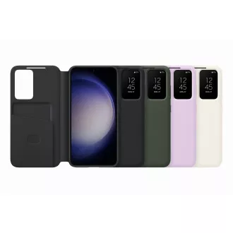 Husa Samsung Flip Smart View pentru Samsung Galaxy S23+ Crem - Despachetat