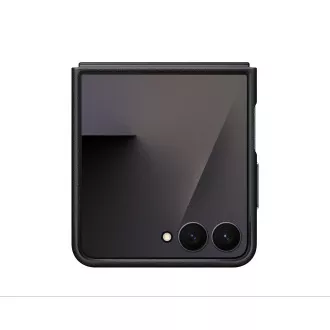 Husă de protecție din piele vegană pentru Samsung Flip7, neagră