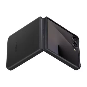 Husă de protecție din piele vegană pentru Samsung Flip7, neagră