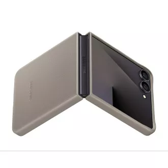 Husă de protecție din piele vegană pentru Samsung Flip7, culoare taupe Husă de protecție din piele vegană pentru Samsung Flip7, culoare taupe