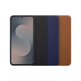 Husă de protecție din piele vegană Samsung S25 FE Neagră Husă de protecție din piele vegană Samsung S25 FE Neagră