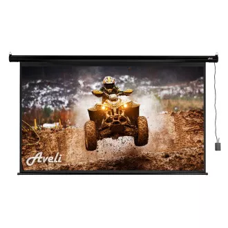 Ecran de proiecție electric AVELI, 221x125 (16:9) 100", tub negru