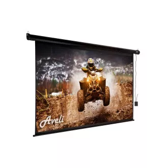 Ecran de proiecție electric AVELI, 221x125 (16:9) 100", tub negru