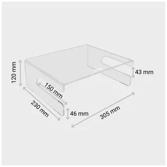 Suport de monitor DESQ cu decupaj pentru tastatură