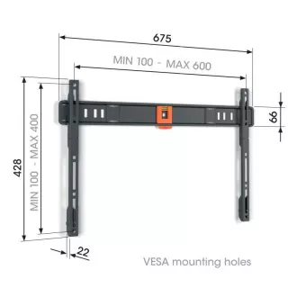 Vogel's TVM 1603, suport TV fix pentru ecrane 40-100", 75 kg