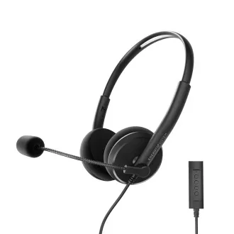 Energy Sistem Headset Office 2+, căști de comunicare cu microfon, control al volumului și dezactivare sunet Energy Sistem Headset Office 2+, căști de comunicare cu microfon, control al volumului și dezactivare sunet
