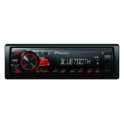 Radio auto Pioneer MVH-230 cu USB și Bluetooth cu microfon integrat roșu