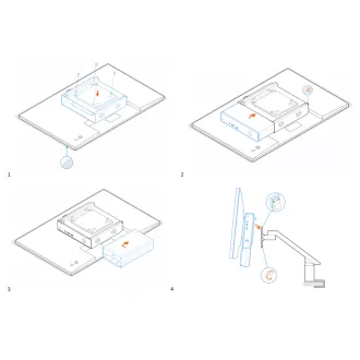 Suport Dell MFF VESA cu manșon pentru adaptor PSU, D12