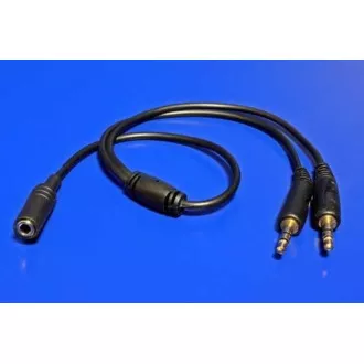 Adaptor audio jack 4 poli 3.5F - 2x jack 3.5M Adaptor audio jack 4 poli 3.5F - 2x jack 3.5M