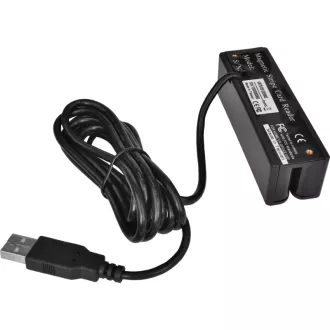 Cititor de carduri magnetice cu trei piste MSR-100A, USB-COM, negru