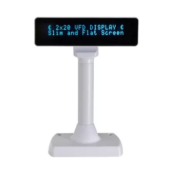 Display client VFD Virtuos FV-2030B 2x20, serial, alb