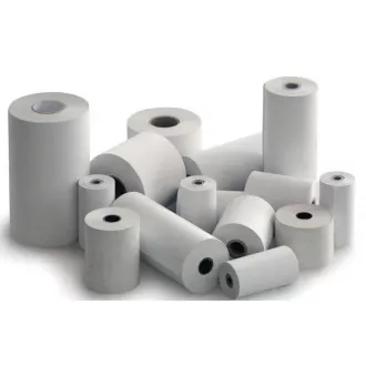 Hârtie termică cu lățimea de 57 mm, lungimea rolei de 9 m, 12 mm de gol (diametrul rolei de până la 30 mm)