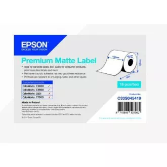 Etichetă mată Premium Cont.R, 105mmx35m, MOQ 18 buc.