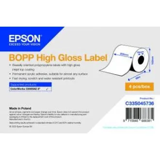 BOPP High Gloss Label Cont.R, 203mm x 68m BOPP High Gloss Label Cont.R, 203mm x 68m