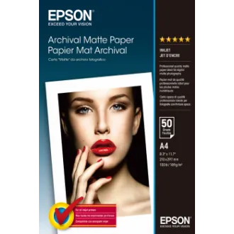 EPSON A4, hârtie mată pentru arhivare (50 de coli) EPSON A4, hârtie mată pentru arhivare (50 de coli)