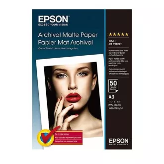 EPSON A3, hârtie mată pentru arhivă (50 de coli) EPSON A3, hârtie mată pentru arhivă (50 de coli)