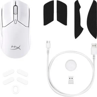 HyperX Pulsefire Haste 2 Mini/Gaming/Optic/Drepți/26.000 DPI/Cu fir/Wireless/Alb HyperX Pulsefire Haste 2 Mini/Gaming/Optic/Drepți/26.000 DPI/Cu fir/Wireless/Alb
