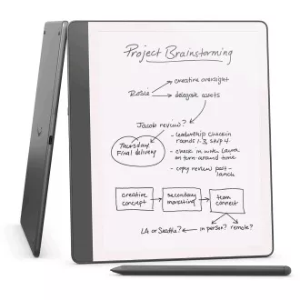 Carte electronică Amazon Kindle Scribe 2024 (16 GB), stilou premium, tungsten, fără publicitate