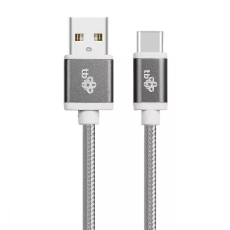 Cablu TB USB - USB C bandă gri de 1,5 m