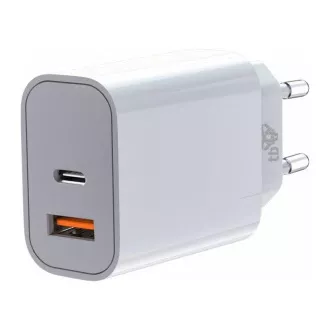 Incarcator TB USB-C + USB-A 2x3A alb