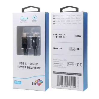 Cablu USB C TB Touch cu indicator de încărcare 100W