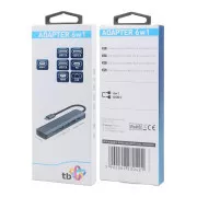 TB Touch USB C 6in1 - HDMI, USBx3, PD, RJ-45