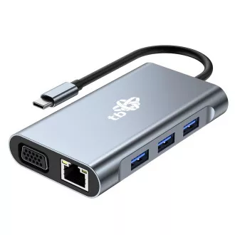 TB Touch USB C 8 în 1 - HDMI 2x, USB, VGA, RJ45, PD