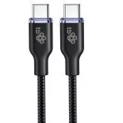 Cablu TB USB C - USB C 60W Glamour 1.5m negru