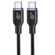Cablu TB USB C - USB C 60W Glamour 1.5m negru