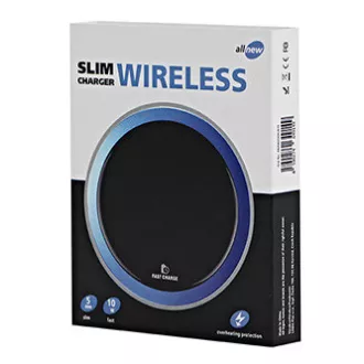 Încărcător fără fir complet nou ultra subțire pentru telefon Albastru 5/9V 10W Protecție la supraîncălzire Qi Încărcător fără fir complet nou ultra subțire pentru telefon Albastru 5/9V 10W Protecție la supraîncălzire Qi