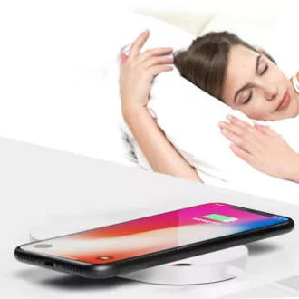 Incarcator wireless 2in1, pentru telefon si Apple Watch, alb, 5V, 10W, Qi