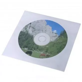 Coperta pentru 1 CD, hartie, alb, cu fereastra, Logo, pachet 100 Coperta pentru 1 CD, hartie, alb, cu fereastra, Logo, pachet 100