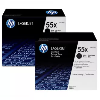 HP 55X (CE255XD) - Toner, black (negru) 2 bucati HP 55X (CE255XD) - Toner, black (negru) 2 bucati