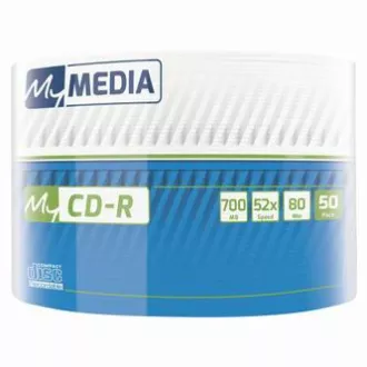 MyMedia CD-R, 69201, pachet de 50, 700MB, 52x, 80min., 12cm, fără opțiune de imprimare, wrap, Standard, pentru arhivarea datelor
