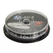 HP BD-R, Single Layer 25GB, Standard, cutie pentru tort, BRE00071-3, 69321, 6x, pachet de 10, pentru arhivarea datelor