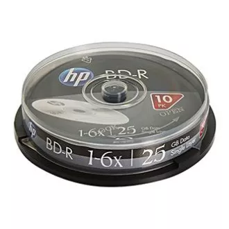 HP BD-R, Single Layer 25GB, Standard, cutie pentru tort, BRE00071-3, 69321, 6x, pachet de 10, pentru arhivarea datelor