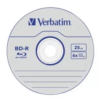 Verbatim BD-R, Datalife, 25GB, cutie de bijuterii, 43836, 6x, pachet de 5
