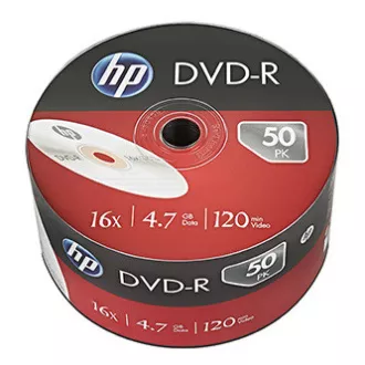 HP DVD-R, DME00070-3, 69303, 4,7 GB, 16x, vrac, pachet de 50, fără opțiune de imprimare, 12 cm, pentru arhivarea datelor