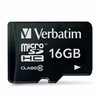Card de memorie Verbatim Micro Secure Digital Card Premium, 16 GB, micro SDHC, 44010, UHS-I U1 (Clasa 10)