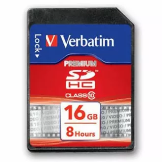 Card de memorie Verbatim Card Secure Digital Premium U1, 16 GB, SDHC, 43962, UHS-I U1 (Clasa 10)