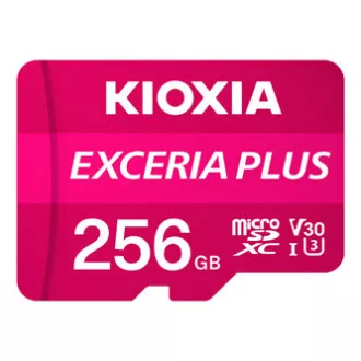 Card de memorie Kioxia Exceria Plus (M303), 256GB, microSDXC, LMPL1M256GG2, UHS-I U3 (Clasa 10), LA REDUCERE