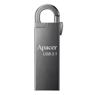 Unitate flash USB Apacer, USB 3.0, 16GB, AH15A, argintiu, AP16GAH15AA-1, USB A, cu carabină, PRE-VÂNZARE