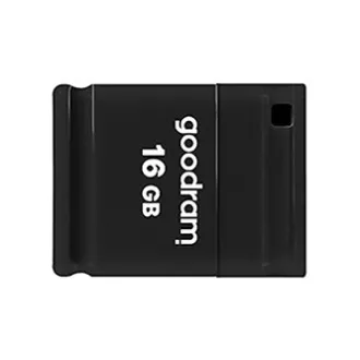 Unitate flash USB Goodram, USB 2.0, 16 GB, UPI2, negru, UPI2-0160K0R11, USB A, cu capac