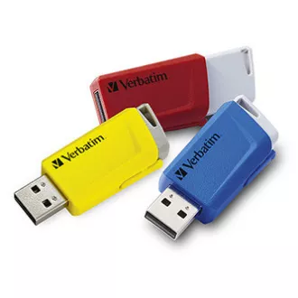 Unitate flash USB Verbatim, USB 3.0, 16GB, Store N Click, culori mixte, 49306, USB A, cu conector retractabil, 3 buc