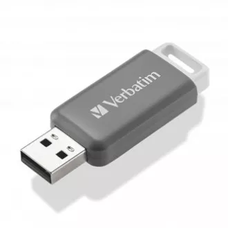 Unitate flash USB Verbatim, USB 2.0, 128 GB, DataBar, gri, 49456, pentru arhivarea datelor