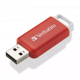 Unitate flash USB Verbatim, USB 2.0, 16 GB, DataBar, roșu, 49453, pentru arhivarea datelor