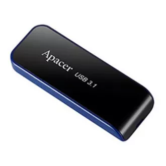 Apacer USB flash drive, USB 3.0, 32 GB, AH356, negru, AP32GAH356B-1, USB A, cu conector retractabil