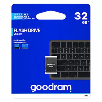 Unitate flash USB Goodram, USB 2.0, 32 GB, UPI2, negru, UPI2-0320K0R11, USB A, cu capac