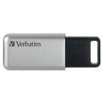 Unitate flash USB Verbatim, USB 3.0, 32GB, Secure Pro, Store N Go, argintiu, 98665, USB A, criptare AES pe 256 de biți