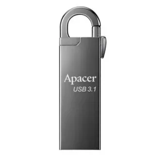 Unitate flash USB Apacer, USB 3.0, 64GB, AH15A, argintiu, AP64GAH15AA-1, USB A, cu carabină, PRE-VÂNZARE